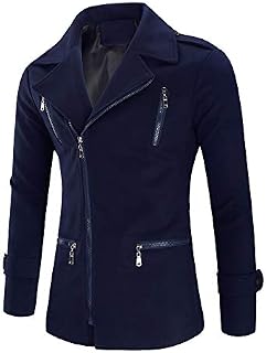 iHPH7 Men's Jacket Warm Winter Trench Long Outwear Button Smart Overcoat Coats