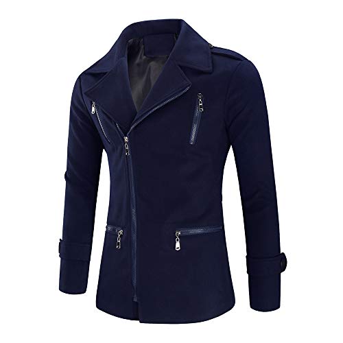 iHPH7 Men's Jacket Warm Winter Trench Long Outwear Button Smart Overcoat Coats