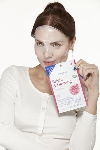 Biorepublic, Facial Sheet Mask Bright Glowing Organic, 0.81 Fl Oz image 5