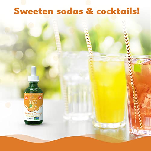 Sweetleaf Stevia Sweet Drops Valencia Orange - Liquid Stevia Drops Sweetener, Zero Calorie, Non-Gmo Flavored Stevia Liquid Sugar Substitute For Sugar-Free Sodas, Mixed Drinks, Iced Tea, 2 Fl Oz (Pack Of 2) #TOP4