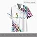 Summer Golf Hawaii Print Button-Down Shirt with Golfer Girl and Colorful Jaguar Pattern Graphic On it for Golfer 5XL