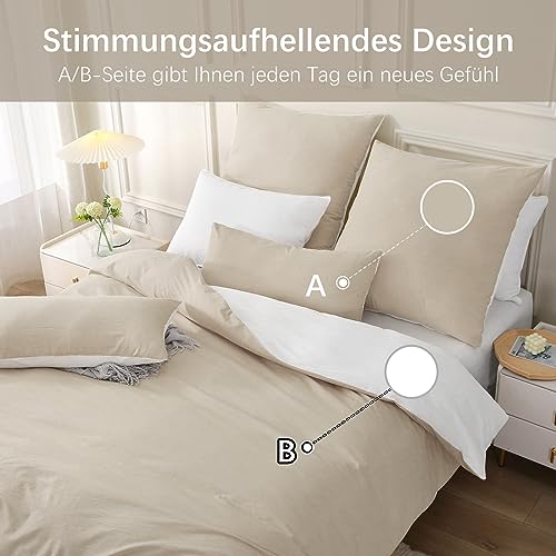 Housse de couette 240x260 coton anti-glisse parure zippée MILDLY - 3