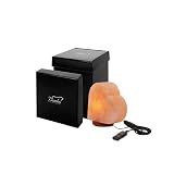 Bembo Qualità d'Autore Lampe en Sel de l’Himalaya en forme de Cœur USB, LED Multicolore – Sel Naturel, 9 x 7 x 10,5 cm – Idée Cadeau Romantique.