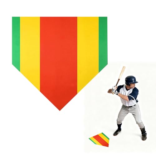 NUTSFLOW Baseball Home Plate, 17 Inch Colored Pitching Plate for Baseball Softball Training, Strike Zone Rubber Mat for Pitching and Hitting Practice, Non-Slip Silicone Training Base