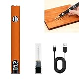 Rechargeable Thread Burning Kit, Digital Cable Tie Burning Pen, Suitable for Knitting, Leather Crafts, Sewing, Weaving, Wax Carving, Wood Carving, Etc (Orange)