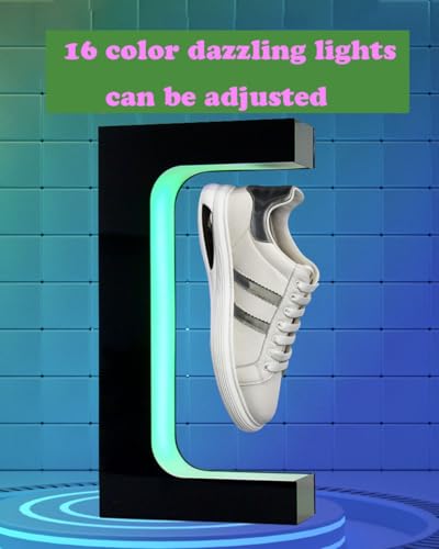 Présentoir à chaussures en lévitation LED avec télécommande et support magnétique