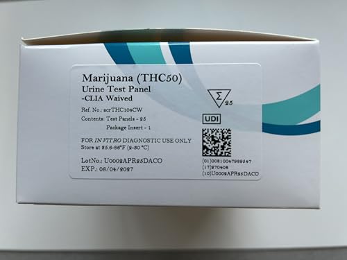 Acro Biotech, Inc. Marijuana (THC) Single Drug Urine Test Panel - THC Test for Home Use with 50 ng/ml Cut-Off (25)