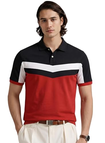 Image of ADRO Multicolour Polo T Shirt | 100% Cotton Mens Polo Tshirt | Regular Fit Half Sleeve Cut & Sew Polo T-Shirt for Men