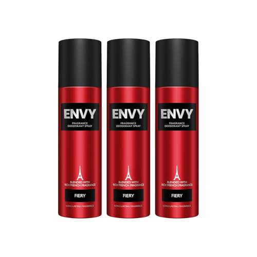 Image of ENVY Fiery Deodorant For Men -120 ML Each, Pack of 3 | Long Lasting Deodorant Fragrance Scent
