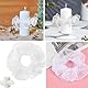KARLOR 4 Pcs Tropfschutz Taufkerze Kommunionkerze Weiße Kerzenröcke Tropfenfänger für Taufe Hochzeit Kommunion 13 cm Durchmesser, für Kerzen 3-6 cm, Organza