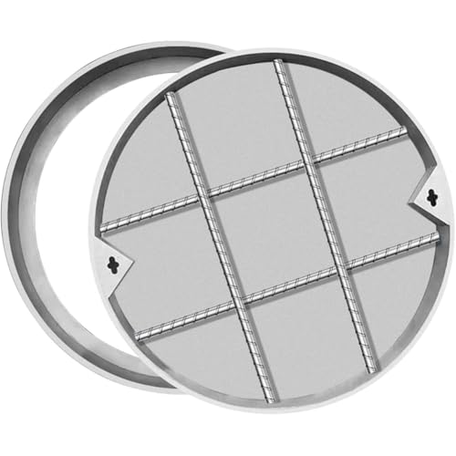 Cubierta de inspección empotrada de acero inoxidable para tanque séptico con gancho para patio, entrada, pavimento, cubierta invisible para lavabo de aguas residuales