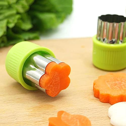 9 peças de cortadores de biscoito de frutas e legumes, conjuntos de formas de aço inoxidável, mini m