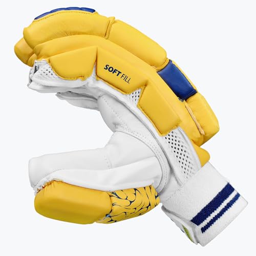 Image of DSC Flite 20 /20 Cricket Batting Gloves for Mens, Hand-Right, Color-Yellow
