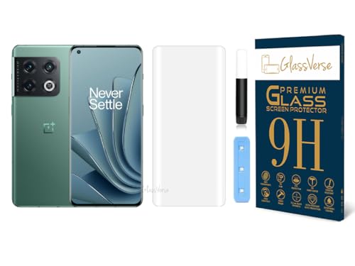 Image of GlassVerse 10 Pro UV Tempered Glass Screen Protector. Pack Of 1 | 3D Curved Edge | 9H Hardness | Full UV Glue with UV Light | Anti-Scratch | Case Friendly | HD Clear. (6.7 Inches)