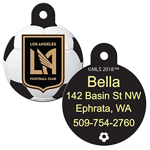 GoTags MLS Soccer LAFC Dog ID Tag, Custom Engraved Round