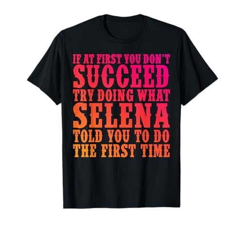 Funny Selena Nombre Apellido Divertido Selena Cumpleaños Broma Regalos Camiseta