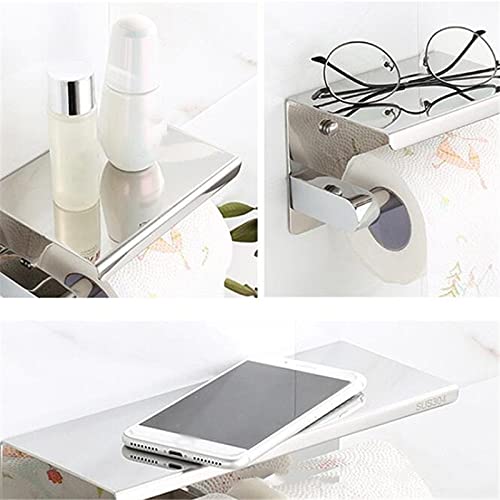 Rollo de Papel de Cocina, Soporte de Papel higiénico Autoadhesivo para Montaje en Pared, Tejido de baño de Acero Inoxidable