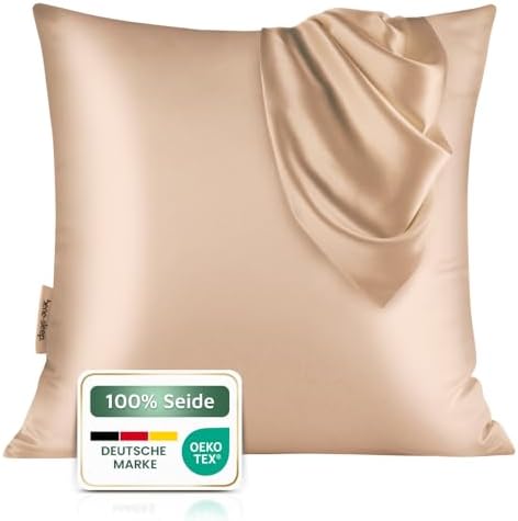 bene-sleep® Premium Seidenkissenbezug – 100 % Maulbeerseide 22 Momme | Oeko-TEX Zertifiziert* | Anti-Frizz & Faltenreduzierung | Kühlend, hypoallergen, hautfreundlich & luxuriös (R