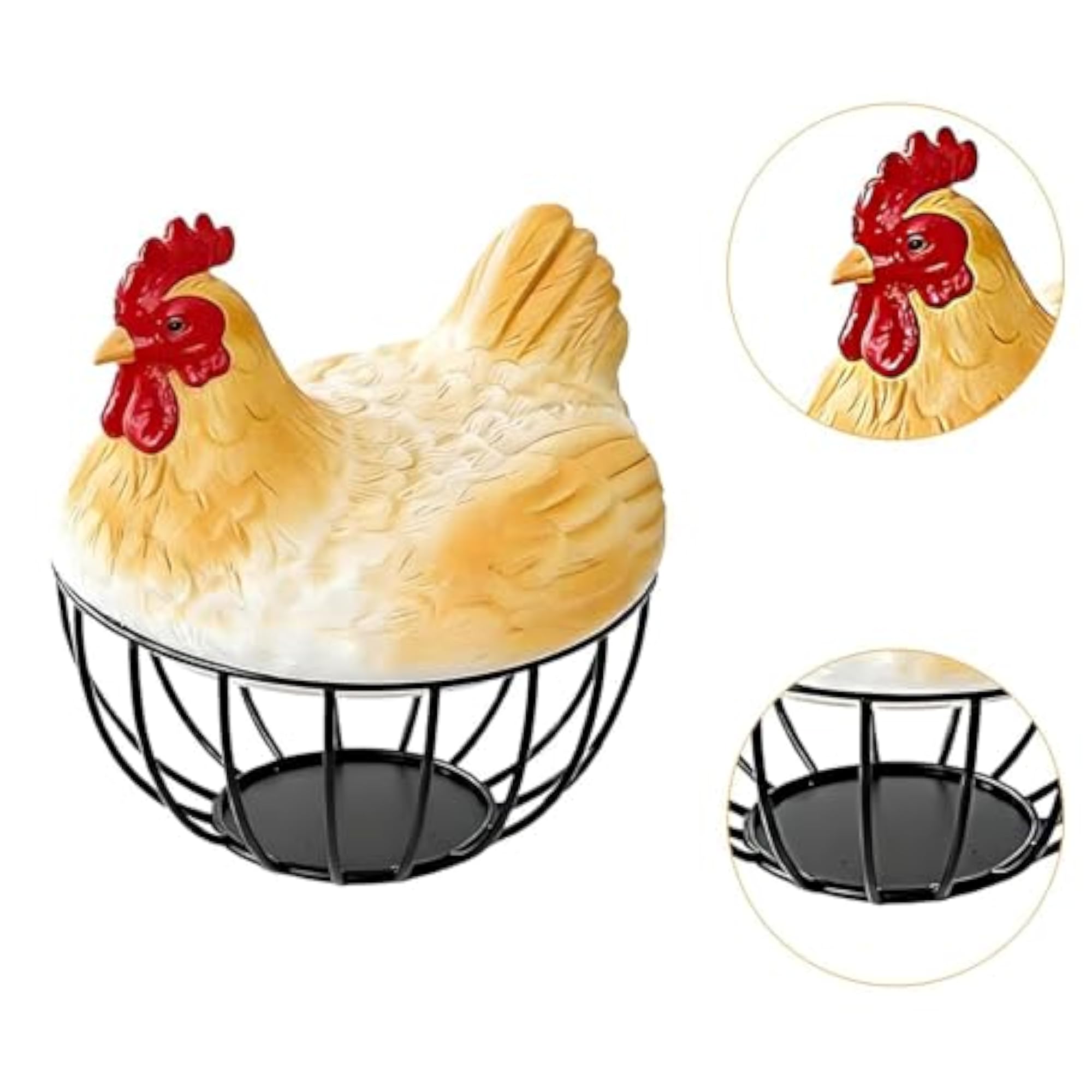 Egg Basket Organizer Decorative Countertop for Kitchen Supplies