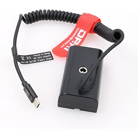Cable de alimentación DRRI NP-F970 USB Tipo-C PD Cover