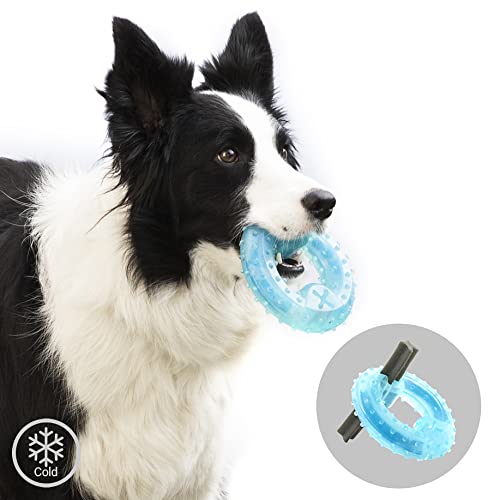 Miniatura 5 de Innovagoods Juguetes Para Perros, Mordedor Perro 2 En 1, Perros Accesorios Efecto Frío, Congelable Con Ranura Para Comida O Premios Favoritos, Juguetes Perro Para Cuidado Dental Y Otros Beneficios.