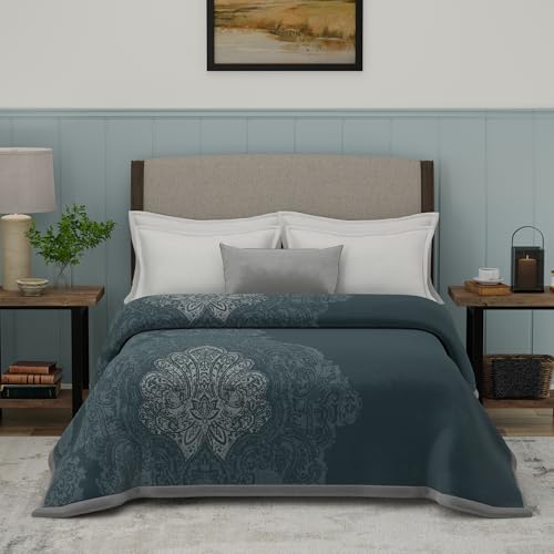 Image of MYTRIDENT Blanket for Winter Double Size, Classic Snug Stories Collection, 5 Kg Blanket Double - Andrew