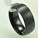 8mm Brushed Matte Solid Titanium Ring Wedding Band (Black, 10)