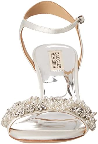 Badgley Mischka Women's Kate Heeled Sandal, Soft White, 11 | Image 1