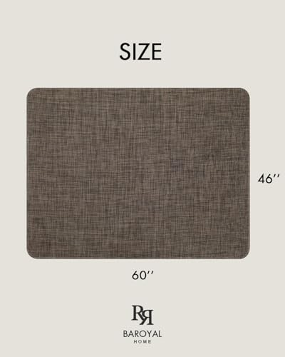 Image of BARoyal Office Chair Mat for Hardwood Floor Under Desk Computer Rolling Chair Mat for Wood /Tile Floor Non-Slip Heavy Duty Desk Rug PVC Plastic Hard Floor Protector 46 inchx 60 inch (Dark Walnut)