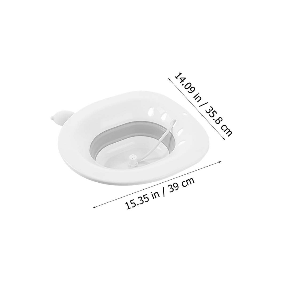Składany bidet do pielęgnacji i higieny po porodzie, trwała, antypoślizgowa konstrukcja, idealny dla kobiet w ciąży i seniorów, wygodne rozwiązanie toaletowe dla większego komfortu