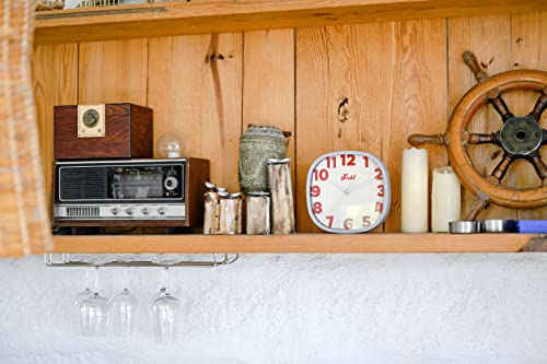 Fichl 9 Inch Cubesugar Series Wall Clock Decorative For Kids Room, Bedrooms, Livingroom, Office Modern Style Silent Non-Ticking (Strawberry Milk) #TOP4