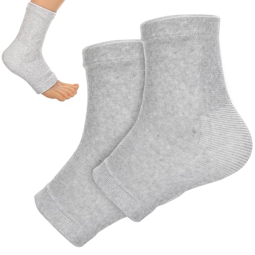 YBEATY Ankle Compression Sleeve Breathable Foot Compression Sleeve Gray Soft Ankle Brace Keep Warm AnkleSocks for Women Men Sports Arch Support Reduces Cold Protection