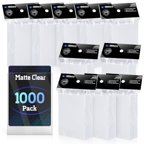 1000 Counts Card Sleeves, Matte Clear Card Sleeves Deck Card