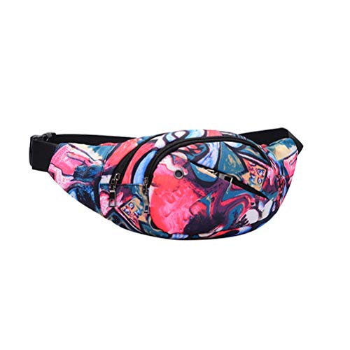 Tofficu Riñonera para Exteriores para Mujer, Resistente al Agua Desgaste, Bolsa de Cintura Deportiva Patrón Artístico, Adecuado para Senderismo y Actividades al Aire Libre