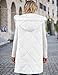 MEROKEETY Womens 2022 Fashion Hooded Long Down Vest Casual Zip Up Quilted Puffer Jacket with Pockets, White, M