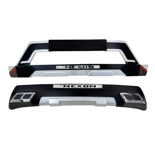 Image of Acrylonitrile Butadiene Styrene (ABS) Front & Rear Bumper Protector Guard for Tata Nexon
