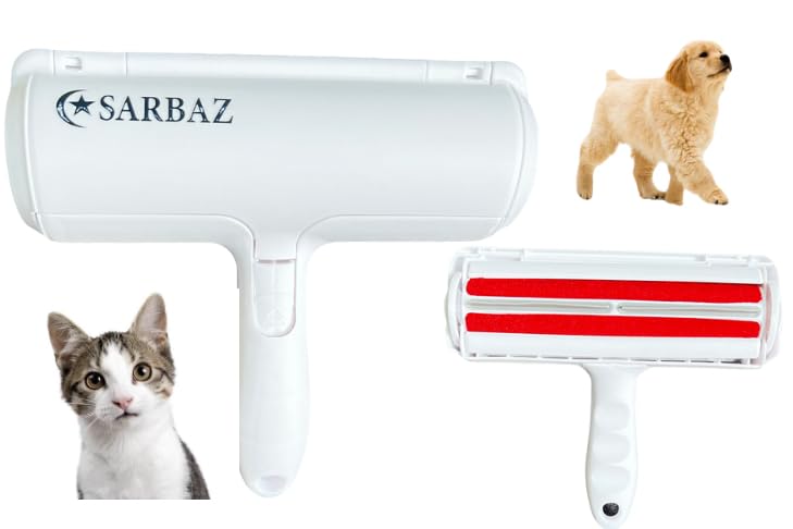 Sarbaz Pet Hair Remover, Cat and Dog Hair Remove for Furniture, Carpet, Couch,Clothing and Beding, Multi Surface Fur Remover Tool, Portable
