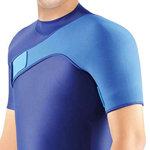 Fido Universal Shoulder Support Brace With Adjustable Stretch Strap Wrap Belt | Suitable To Rotator Cuff, Dislocated AC Joint, Shoulder Pad, Shoulder Pain For Men & Women Blue (Left) (B08YJC4TB5) Amazon Price History, Amazon Price Tracker