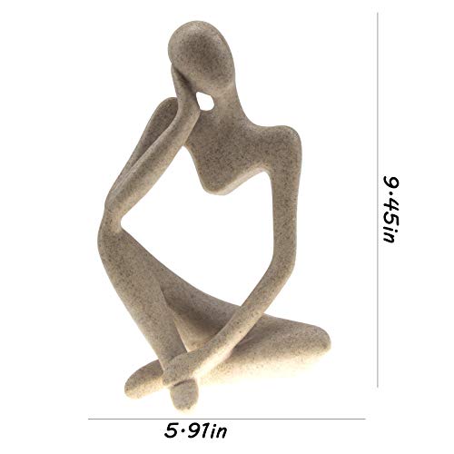 Oddier Sandstone Resin Thinker Style Abstract Sculpture Statue Collectible Figurines Home Office Bookshelf Desktop Decor #TOP1