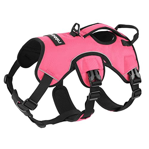 rabbitgoo Medium Escape-Proof Dog Harness, Pink