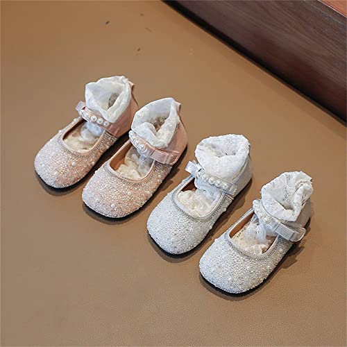 Little Girl's Adorable Princess Party Girls Dress ShoesPrincess Flower Wedding Party Dress Slip on Sandals for Toddlers3