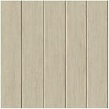 Full Roll - Painted Wood Panel Natural Wallpaper - Contemporary Versatile Sophisticated Plank - 10.05m x 53cm Roll - Washable Peelable Paste The Paper - Bedroom Living Room