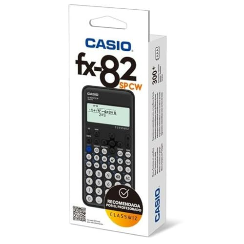 Casio FX-82SP Cw - Calcolatrice Scientifica, Consigliata Per Il Curriculum Spagnolo E Portoghese, 5 Lingue, Più Di 300 Funzioni, Colore Grigio Scuro - 2