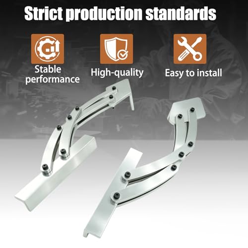 RoloTippi Universal Large Hidden Hinges – Compatible with Bilt‑Rite Hinges, for Deck Lids, Rumble Seat Trunk Lids, Car Hoods, Truck Bed Tonneau Covers, Luggage Trailer Tops – No Internal Spring – Pair by RoloTippi - Used condition - Image 8