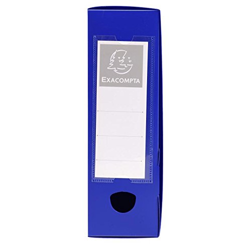 Exacompta Set di 10 scatole da archivio a pressione PP dorso di 80 mm Blu