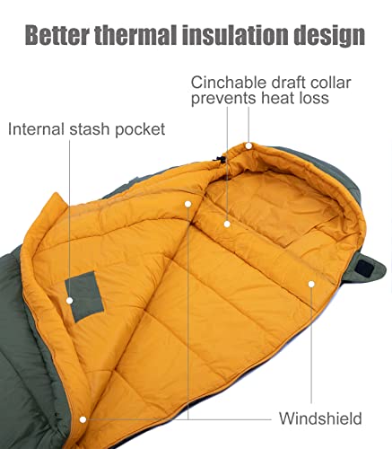 Iclimb 3M Thinsulate Insulation Mummy Sleeping Bag With Compression Sack Ultralight Compact Warm Washable 3 Season For Adults Indoor Outdoor Backpacking Camping Hiking thumb #5