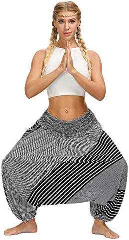PIZOFF Yoga Harem Pants Women's High Waist Baggy Hippie Boho Aladdin Pants 3 PIZOFF Yoga Harem Pants Women's High Waist Baggy Hippie Boho Aladdin Pants