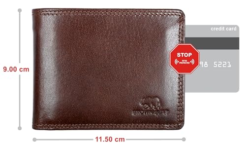Image of BROWN BEAR Classic Heritage Genuine Leather Wallet for Man | Purse for Men Wallet (Brown)