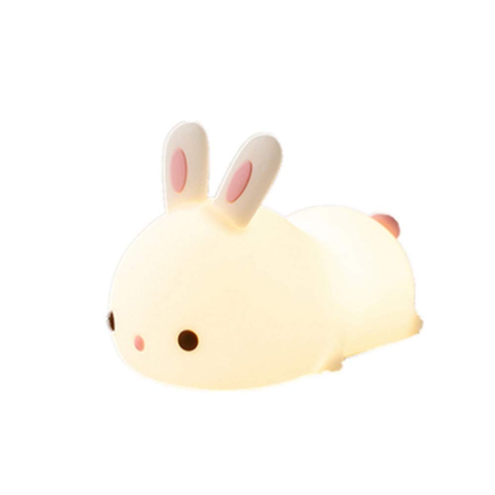 Luce Notturna in Silicone, Luce Notturna per Giovani Conigli Touch Ricaricabile Portatile Morbida e Carina, Luce Notturna nella cameretta dei Bambini, Camera da Letto Interesting