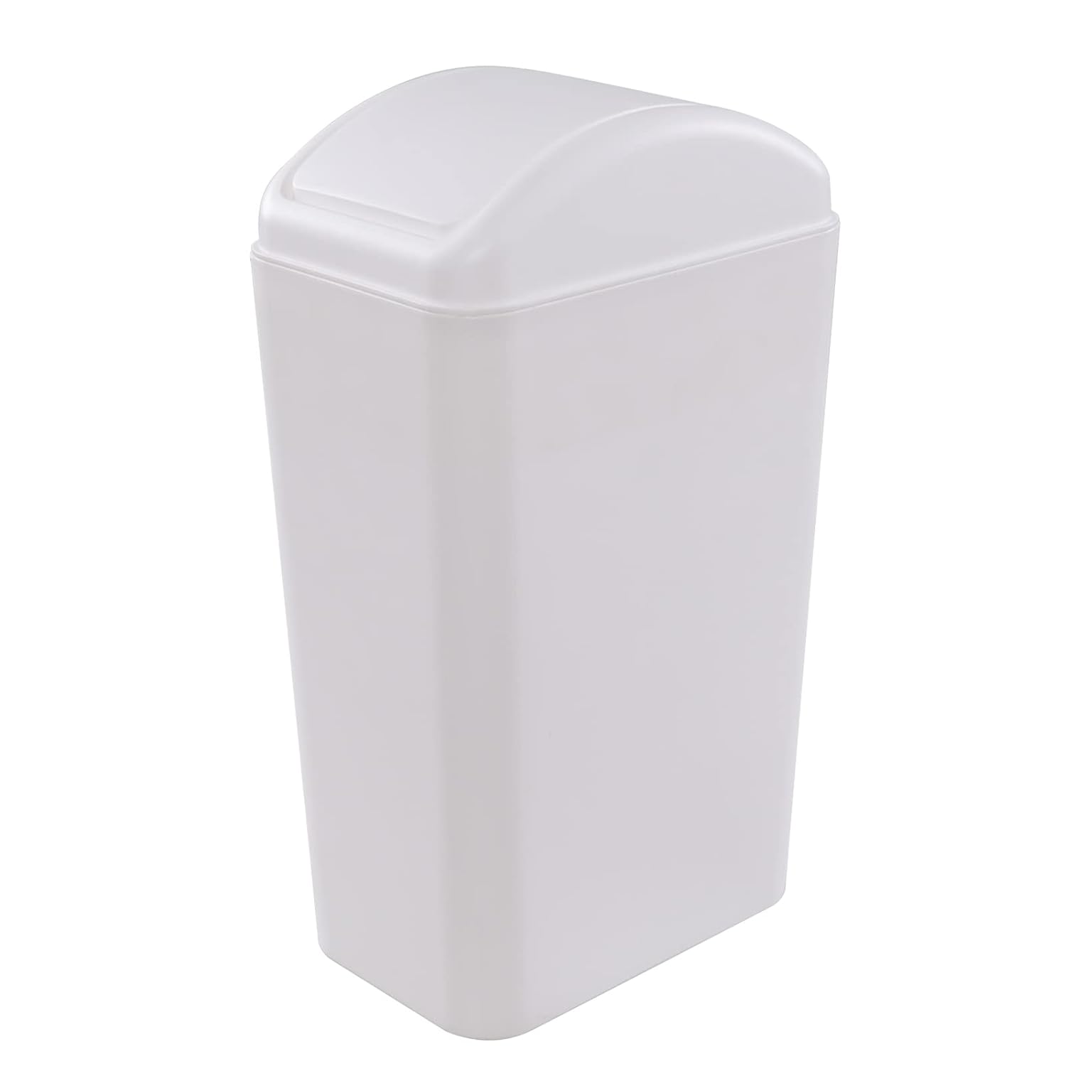 Vababa 1 Pack 3 Gallon Plastic Swing Top Trash Can, Slim